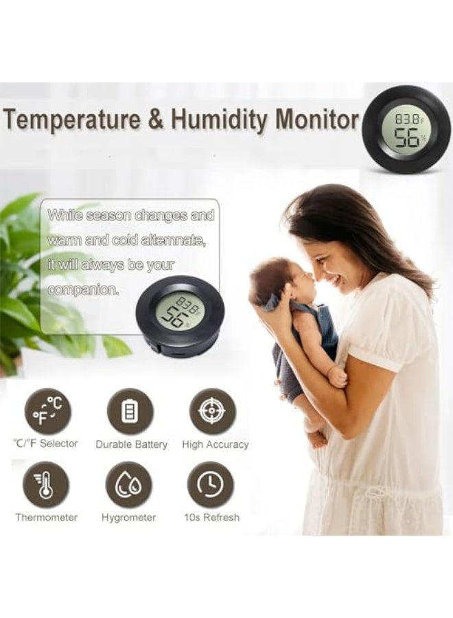 Generic مقياس درجة الحرارة والرطوبة الالكتروني من تول هاوس، ميزان حرارة رقمي صغير مع شاشة LCD للاستخدام الداخلي والخارجي (درجة مئوية/فهرنهايت)  - Image 2