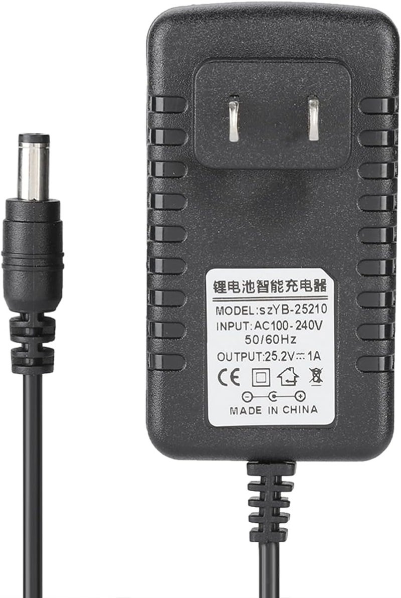 klarako Fast Charging Li Ion Charger Adapter for Over Voltage, 25.2V 1A Lithium Ion with MultiProtections Short Circuit, and Over Current (US Plug 100‑240V) - Image 5