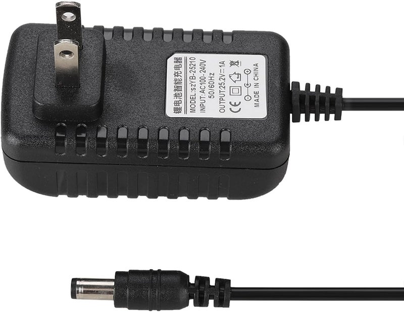 klarako Fast Charging Li Ion Charger Adapter for Over Voltage, 25.2V 1A Lithium Ion with MultiProtections Short Circuit, and Over Current (US Plug 100‑240V) - Image 2