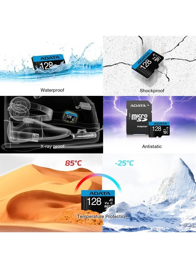 ADATA Premier 128GB MicroSDHC/SDXC UHS-I Class 10 V10 A1 Memory Card with Adapter Read up to 100 MB/s (AUSDX128GUICL10A1-RA1) - Image 4