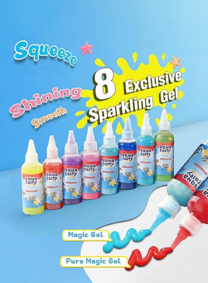 Magic Water Elf Toy Kit – DIY Water Gel Beads Set with 8 Colors & 8 Molds, Creative Jelly Sea Creature Maker, Sensory STEM Toy for Kids Ages 3+ (Gift Box Included) - Image 5