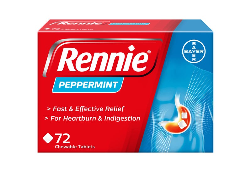Rennie Peppermint 72 Tablets - Image 1