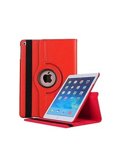 Smart Cover Case for iPad 9.7”, 360 Degree Rotating Stand Cover for Apple iPad 2017-2018, Synthetic Leather Flip Cover Case for iPad 5th/6th Generation, Slim Lightweight Stand Cover, Red