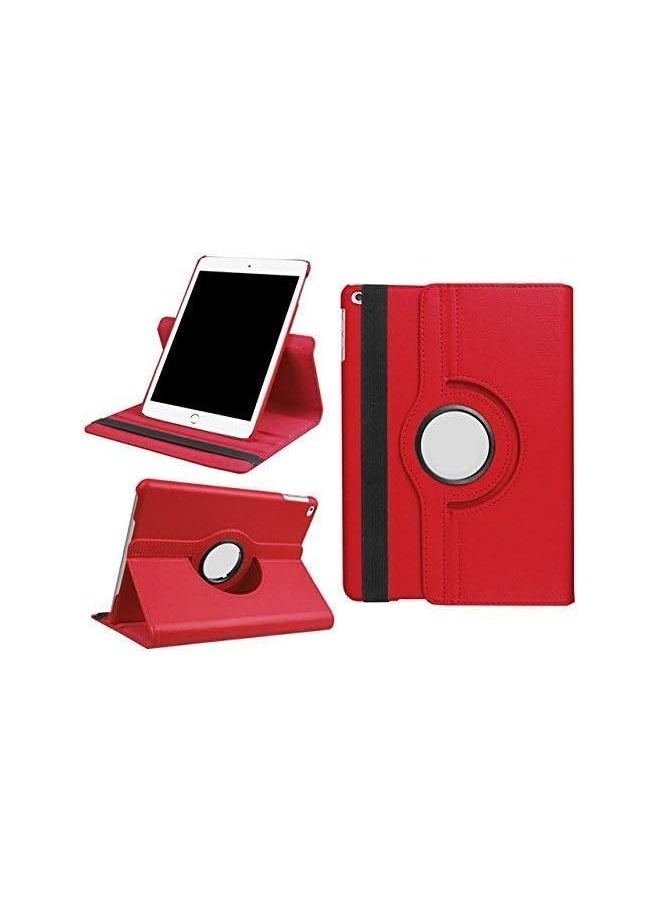 erorex - Smart Cover Case for iPad 9.7”, 360 Degree Rotating Stand Cover for Apple iPad 2017-2018, Synthetic Leather Flip Cover Case for iPad 5th/6th Generation, Slim Lightweight Stand Cover, Red - Image 1