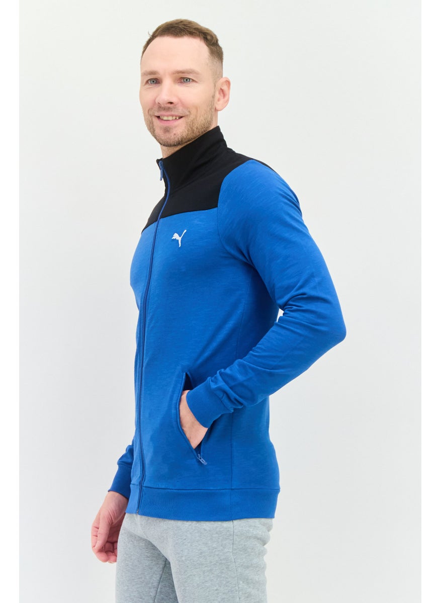 PUMA Men Sportswear Fit Long Sleeve Outdoor Sweatshirt, Blue Black  - Image 3