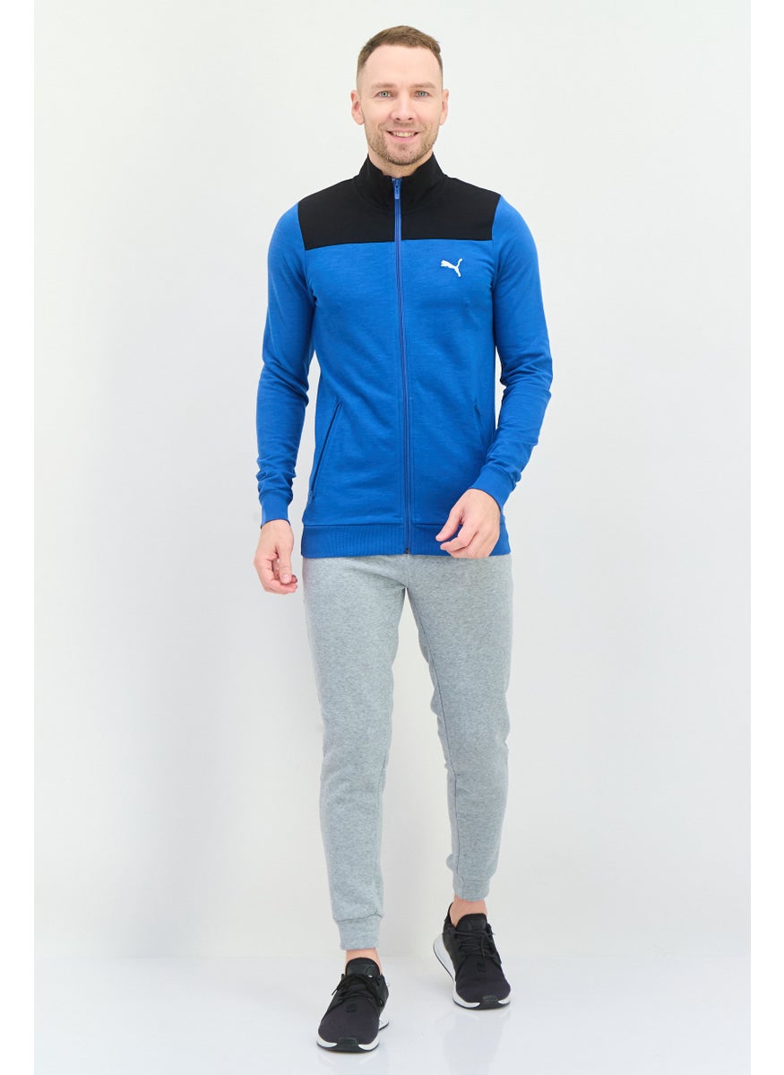 PUMA Men Sportswear Fit Long Sleeve Outdoor Sweatshirt, Blue Black  - Image 4