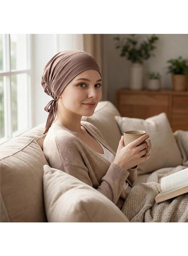 كانجلي 1 قطعة قبعة حجاب أنبوبية نسائية بلون سادة - Image 3