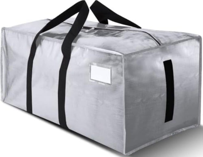 HOMESURE Supports 200lbs Heavy Duty Moving Bags - Strong Zipper & Wrap-Around Handles - Water-Resistant Storage Totes, Durable Alternative to Moving Boxes - 8 Pack -  Semi-Transparent