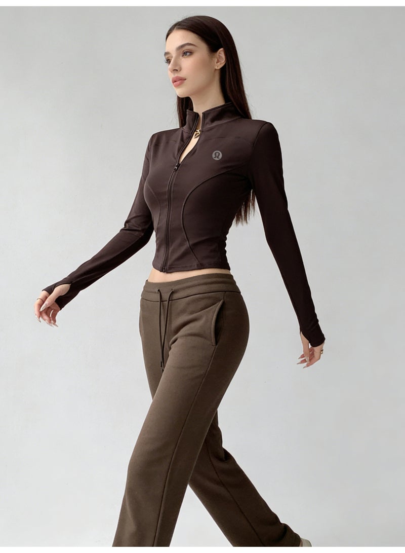 Lululemon Women's Full-Zip Track Jacket - Slim-Fit Stretch Sports Coat with Moisture-Wicking Fabric & Minimalist Logo - Image 4