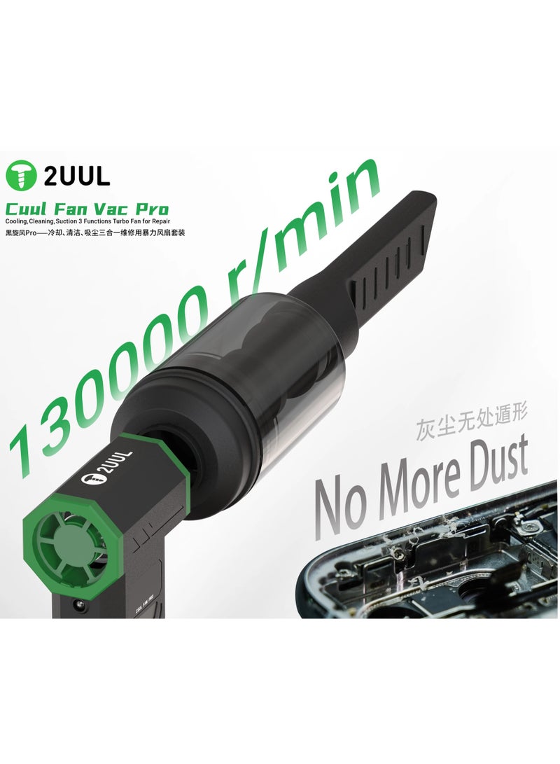 2UUL Cuul Fan Pro Turbo Vacuum Blower 3 in 1 Cleaner Cooling Dust Remover - Image 2