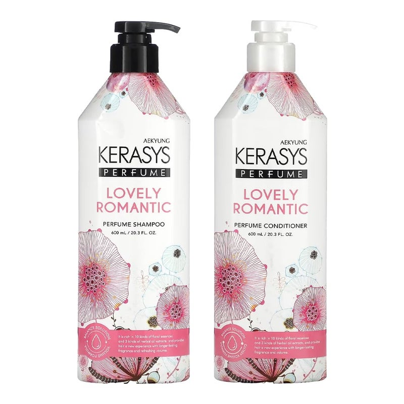 Kerasys Lovely and Romantic Perfumed Shampoo and Rinse, 600ml - Image 1