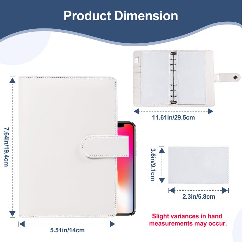 BYSTER Business Card Organizer, 40 Pack 240 Pockets Inner Refill Page Sleeves Business Card Holder Organizer, Professional PU Leather Business Card Book, White - Image 2