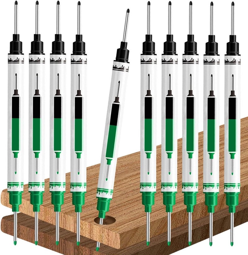 Long Nib Marker Pens | 10 Piece Waterproof Carpenter Tool,21mm Deep Hole Marker - for Construction Woodworking Carpentry Painting Framing Welding Automotive - Image 5