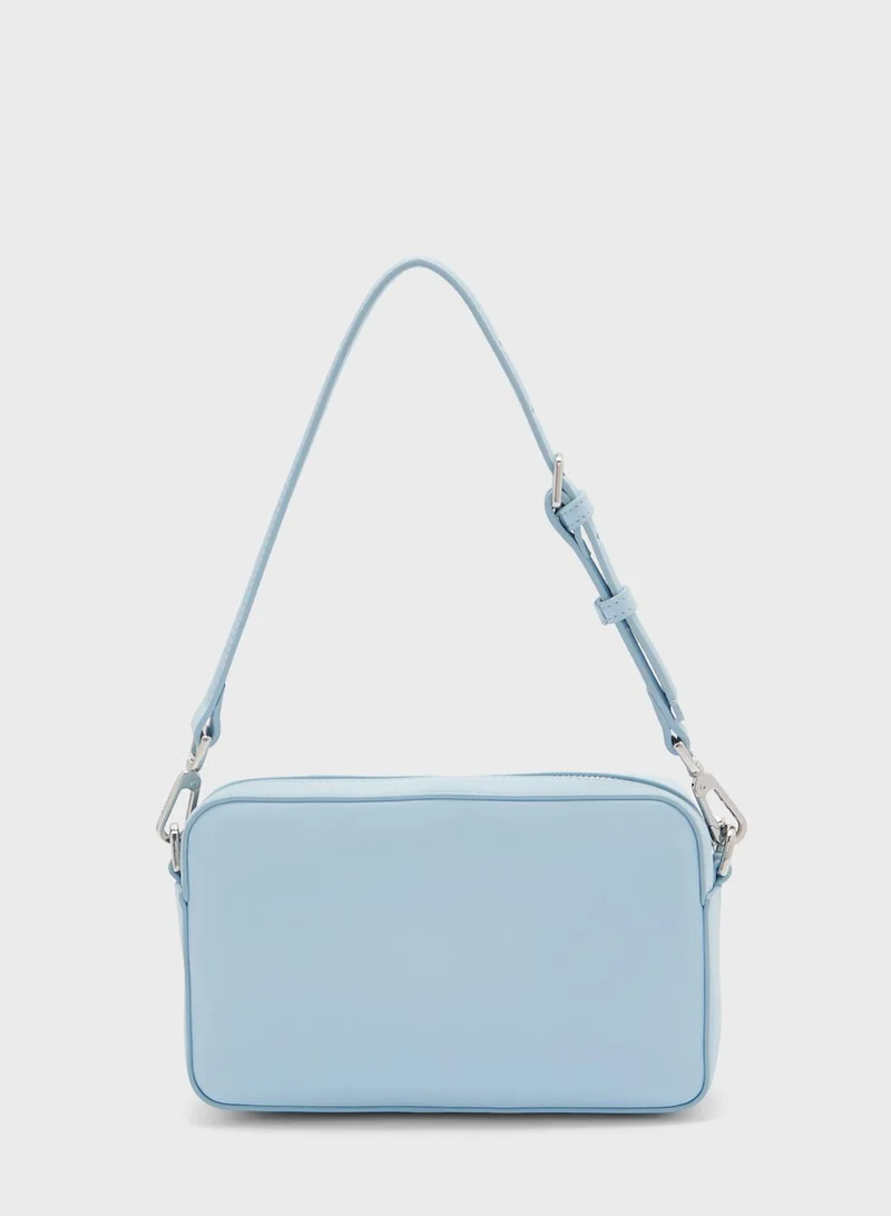 CALVIN KLEIN Zip Over Logo Detailed Crossbody