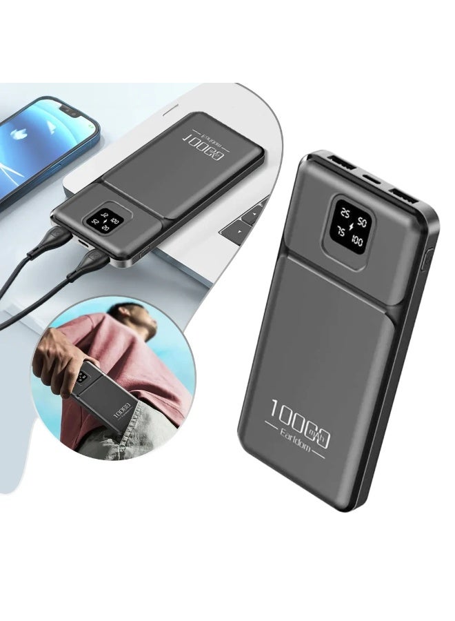 Earldom PB64 10000mAh Power Bank, Dual Ports, Black - Image 4
