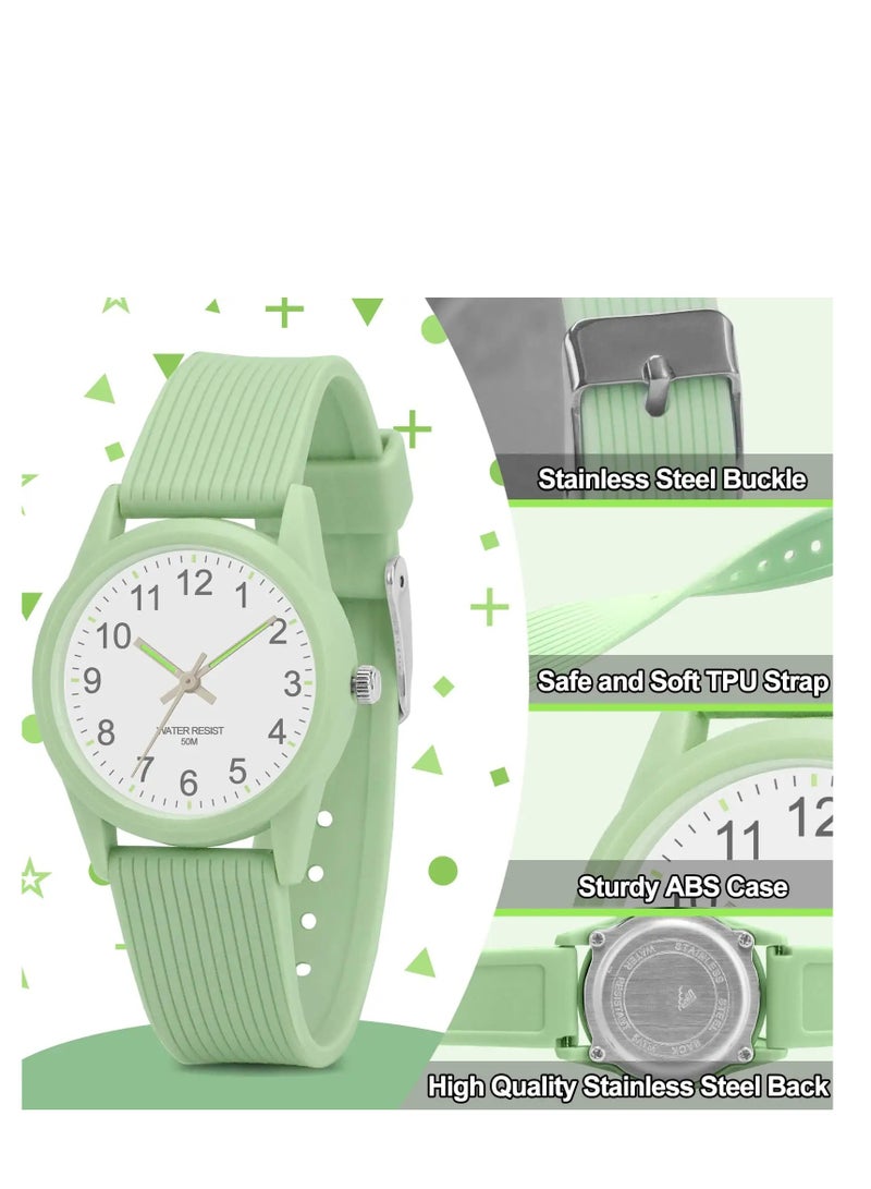 Kids Analog Watches for Boys Girls 50M Waterproof Kids Watches Learning Time Children Watch Easy to Read Great Birthday Gifts for Ages 3-15 Kids  - Image 2