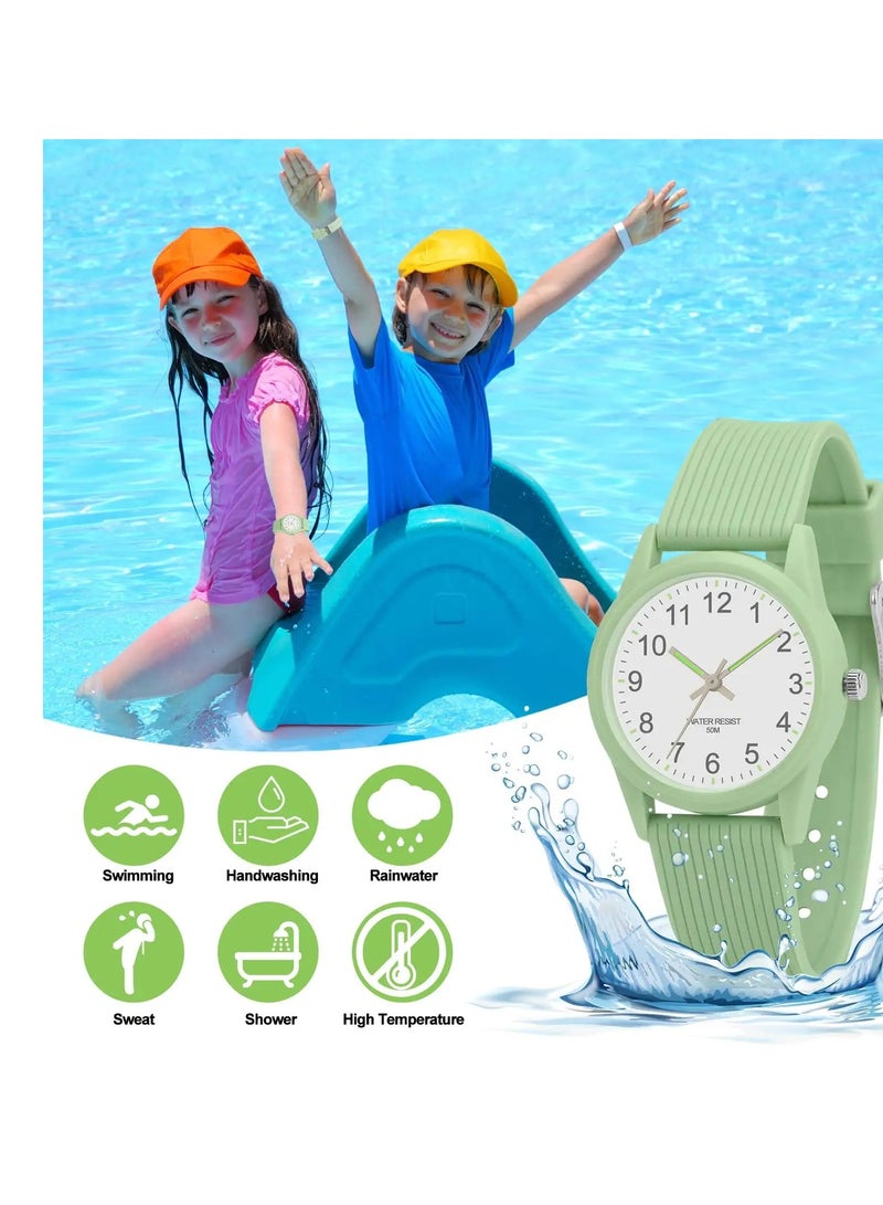 Kids Analog Watches for Boys Girls 50M Waterproof Kids Watches Learning Time Children Watch Easy to Read Great Birthday Gifts for Ages 3-15 Kids  - Image 3