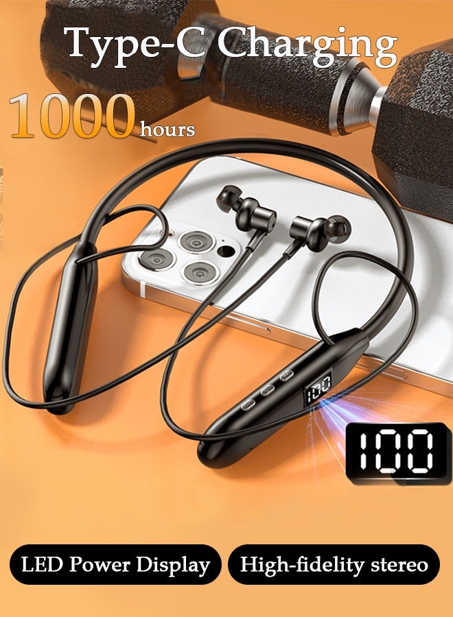 duniso Duniso Wireless Bluetooth 5 3 Headphones Neckband Headset With Retractable Earbuds Nois ZA8D1DE611069DA0CD133Z