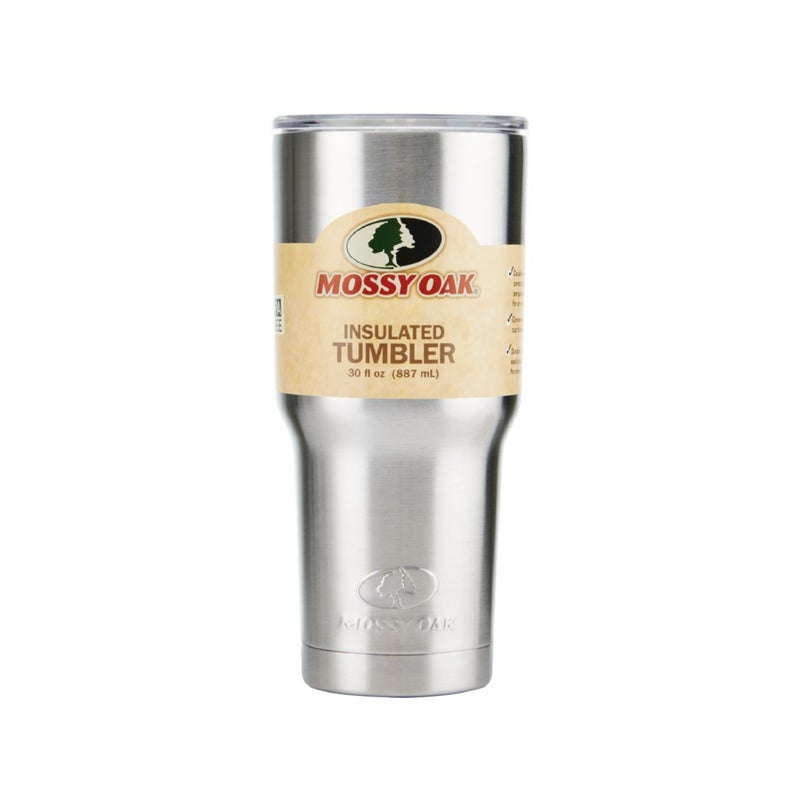 Mossy Oak Double Walled Stainless Steel Tumbler   30-ounces  Silver - Image 3