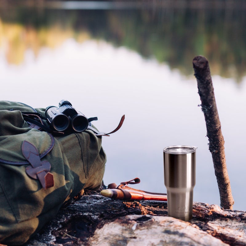 Mossy Oak Double Walled Stainless Steel Tumbler   30-ounces  Silver - Image 4