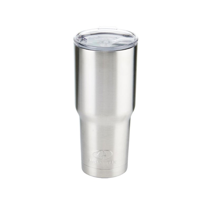 Mossy Oak Double Walled Stainless Steel Tumbler   30-ounces  Silver - Image 1