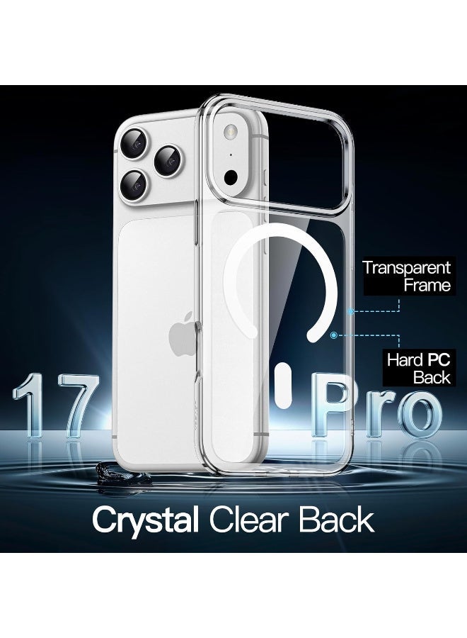 غطاء KUVETE لهاتف iPhone 17 Pro، متوافق مع MagSafe، تصميم شفاف مقاوم للصدمات مع مغناطيس مدمج، يوفر حماية متكاملة للكاميرا مع الحفاظ على مظهر الهاتف الأصلي بأناقة عصرية - Image 3