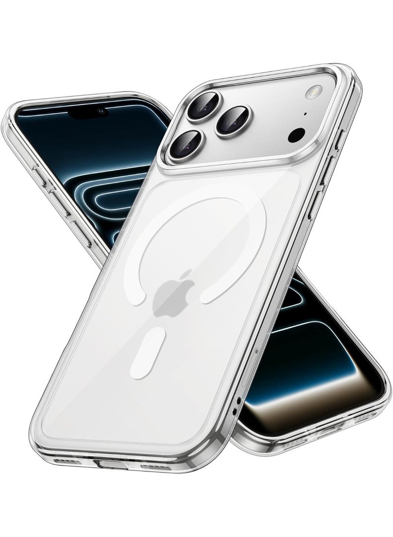 غطاء KUVETE لهاتف iPhone 17 Pro، متوافق مع MagSafe، تصميم شفاف مقاوم للصدمات مع مغناطيس مدمج، يوفر حماية متكاملة للكاميرا مع الحفاظ على مظهر الهاتف الأصلي بأناقة عصرية - Image 1