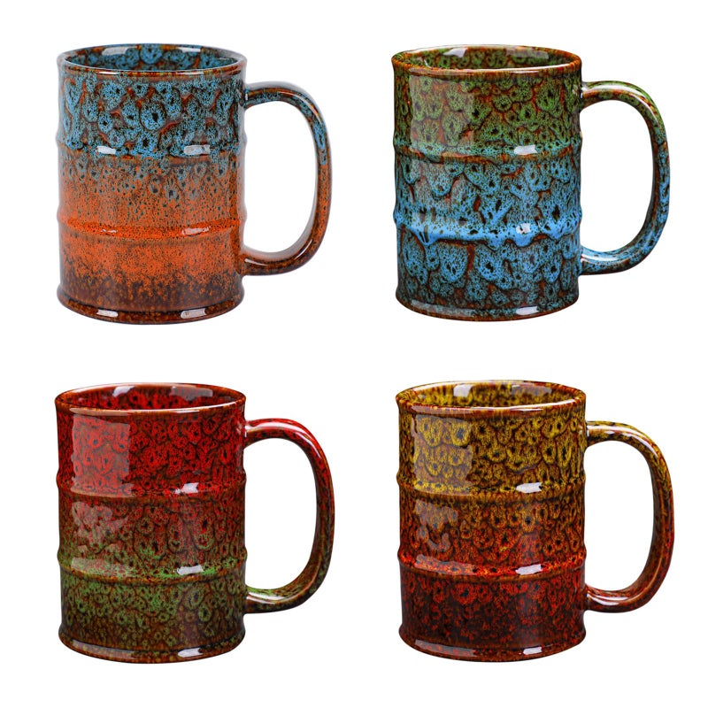 LGQ Coffee Mug,20 Oz Coffee Cups Ceramic Tea Cup Large Coffee Mug for Office and Home - Dishwasher and Microwave Safe Novelty Coffee Mugs, 1pcs. (multicolour-4pcs) - Image 1