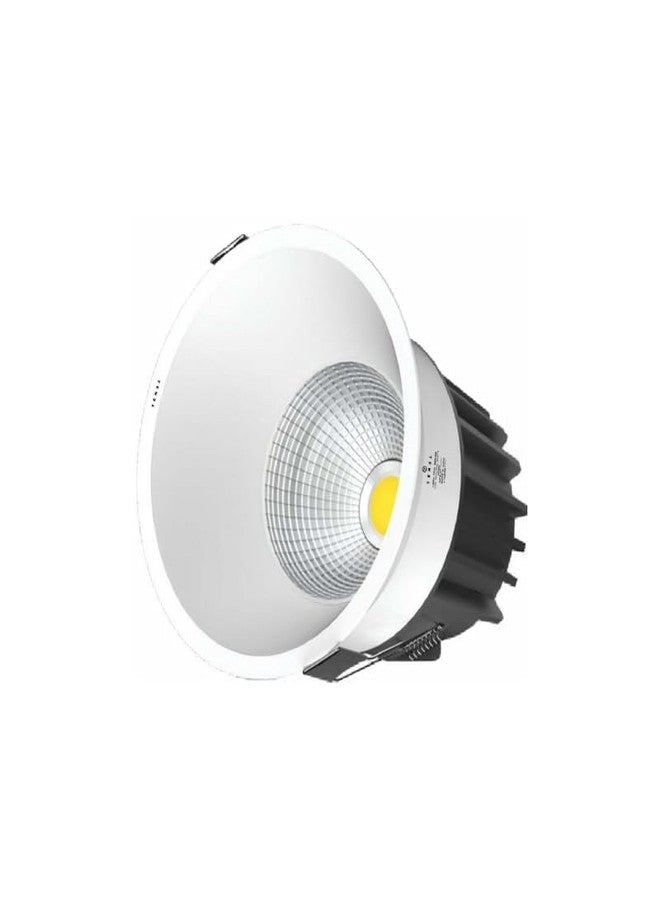 TENET COB Recessed Ceiling Light, White & Black Round Downlight, COB Spot Light, Adjustable Spot Focus Down Ceiling Light (Antique, 4000K Warm White, Body Color:- White Body, 12W, 1, Pack of 1) - Image 1