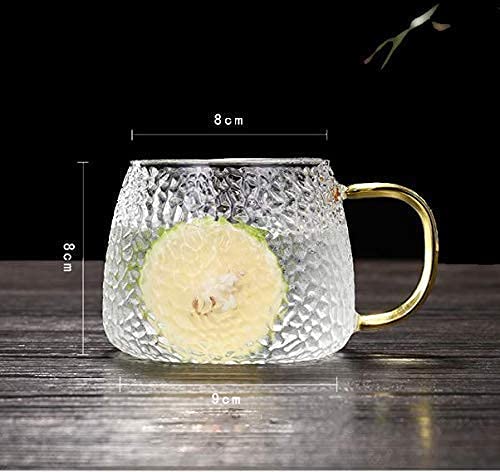 ROY ENTERPRISE Borosilicate Set of 4 Glass Cup Coffee Mug with Golden Handle | Mug for Coffee,Milk,Greentea,Herbal Tea,Lemon Tea for Home 410 ML (4) - Image 3