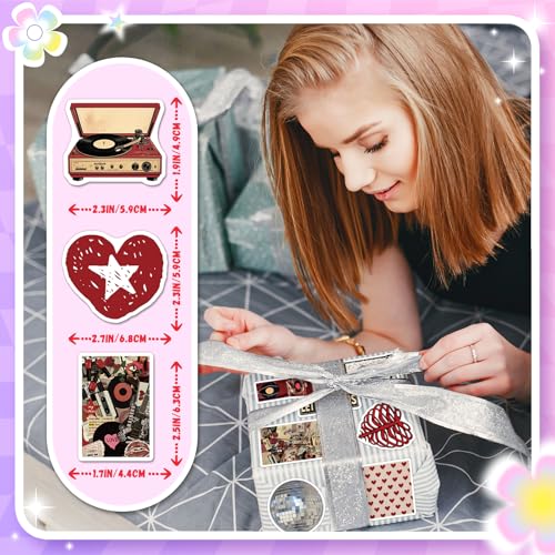 DeaDamHaDa 200PCS Downtown Girl Stickers Aesthetic, Trendy Stickers for Girls Teens Red and Black Downtown Girl Sticker Journal Laptop Urban Fashion Party Favor Room Decor - Image 5