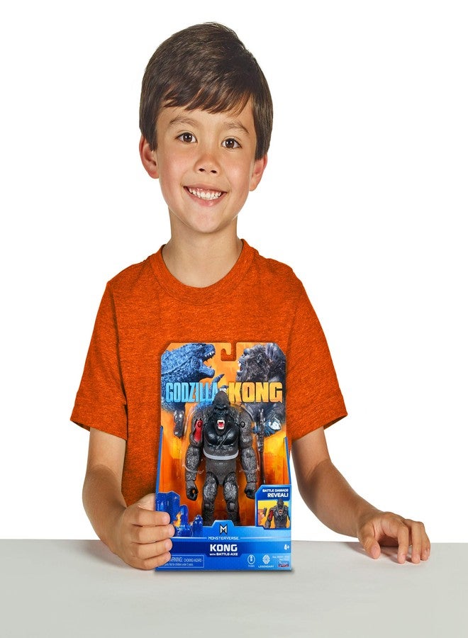 Playmates Godzilla vs. Kong 6" Basic Kong with Battle-Axe Figure - Image 5