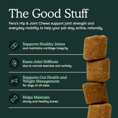 Fera Pets Hip & Joint Supplement for Dogs with Glucosamine, MSM, Chondroitin, & Green Lipped Mussel - Supports Healthy Joints and Weight Management - 90 Soft Chews - Image 3