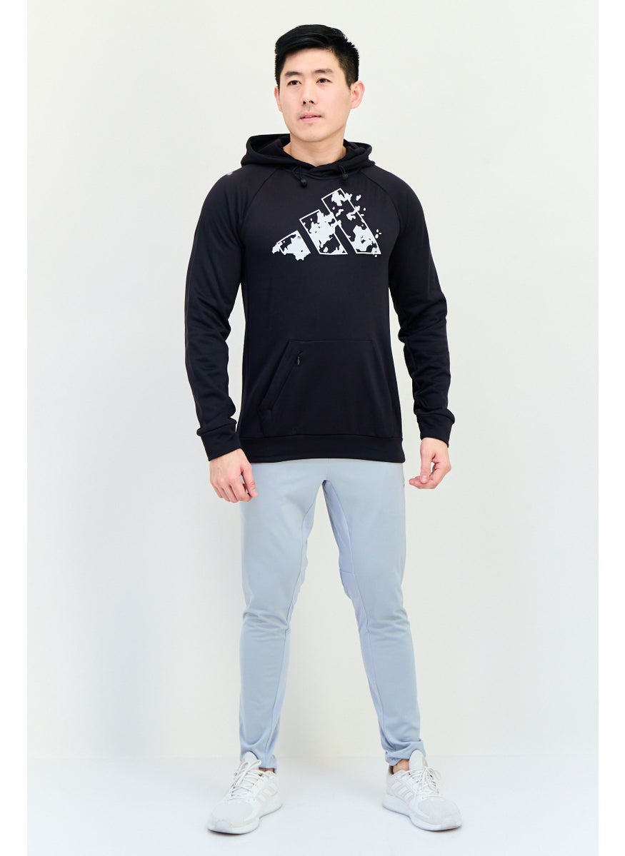 Adidas Men Sportswear Fit Long Sleeve Outdoor Sweatshirt, Black  - Image 2