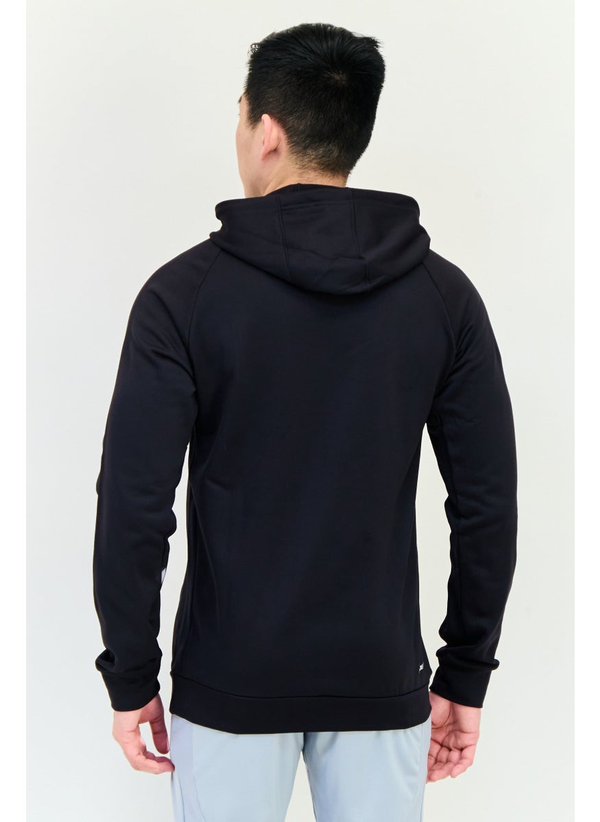 Adidas Men Sportswear Fit Long Sleeve Outdoor Sweatshirt, Black  - Image 3