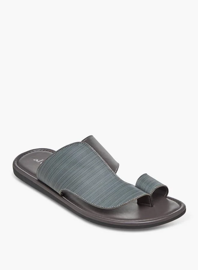 Al Waha Grey Men Toe Loop Detail Arabic Sandals Ramadan Collection for Men | Best Price UAE