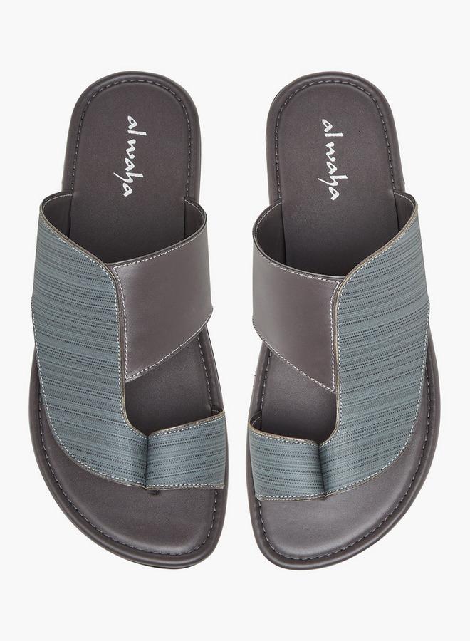 Al Waha Men Toe Loop Detail Arabic Sandals - Image 1