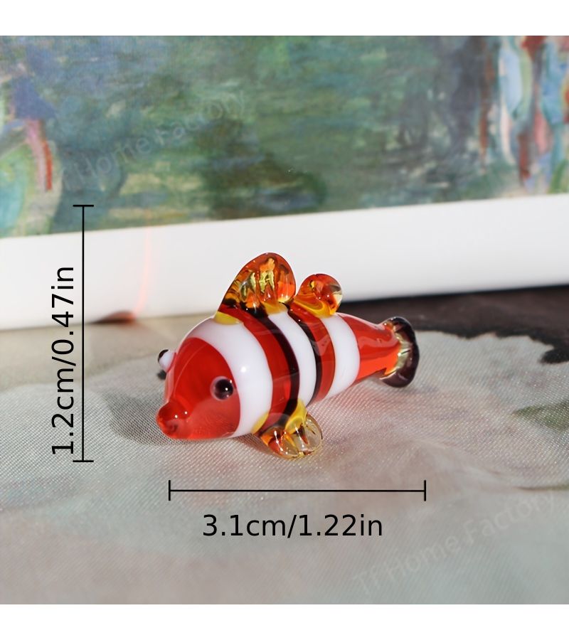 Handcrafted Glass Marine Animal Black Goldfish Figurine for Aquarium Decor Christmas Gift - Image 3