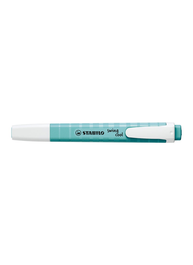 STABILO Highlighter Pen - Swing Cool Pack of 10 Pens in Turquoise Pastel Colors , Anti-Dry Out , for Drawing Illustrations , Note Taking  - Image 1
