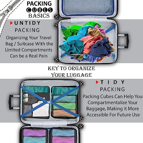 TRIP ON GO Packing Cubes Travel Organizer Travel Accessories Packing Bags For Luggage, Clothes, Makeup, Shoes, Undergarments, and Travel Essentials For Men And Women (Airport Blue, Large- Pack of 4) - Image 5