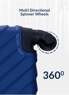 PARAJOHN Winso ABS Hardside Spinner Check In Large Luggage Trolley 28 Inch Navy  - Image 4
