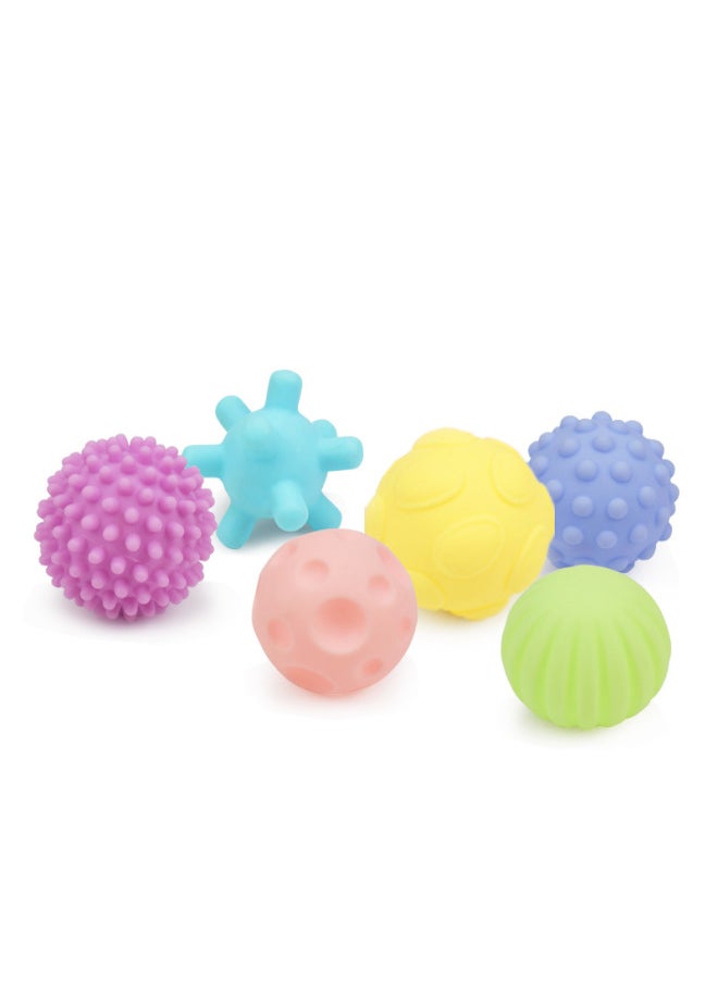Generic Huang Er Baby Touch Hand Grab Ball Sound Baby Massage Ball Soft Ball Water Play Children's Bobo Ball Early Education Toy-Color:Soft Rubber Building Block Square X8  - Image 5
