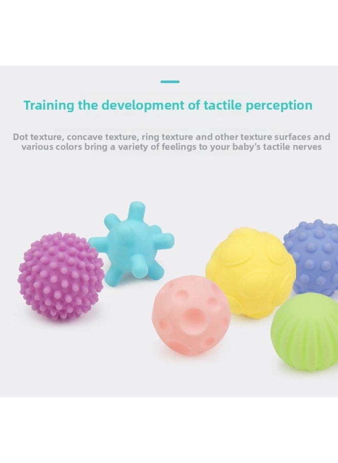Generic Huang Er Baby Touch Hand Grab Ball Sound Baby Massage Ball Soft Ball Water Play Children's Bobo Ball Early Education Toy-Color:Soft Rubber Building Block Square X8  - Image 4