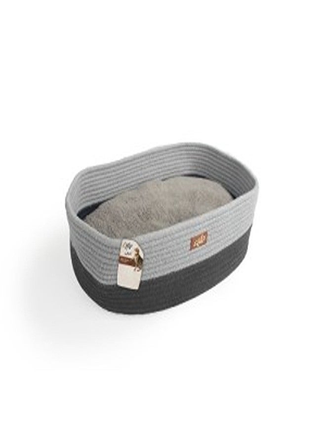 all for paws Oval Rope Cat Bed Grey