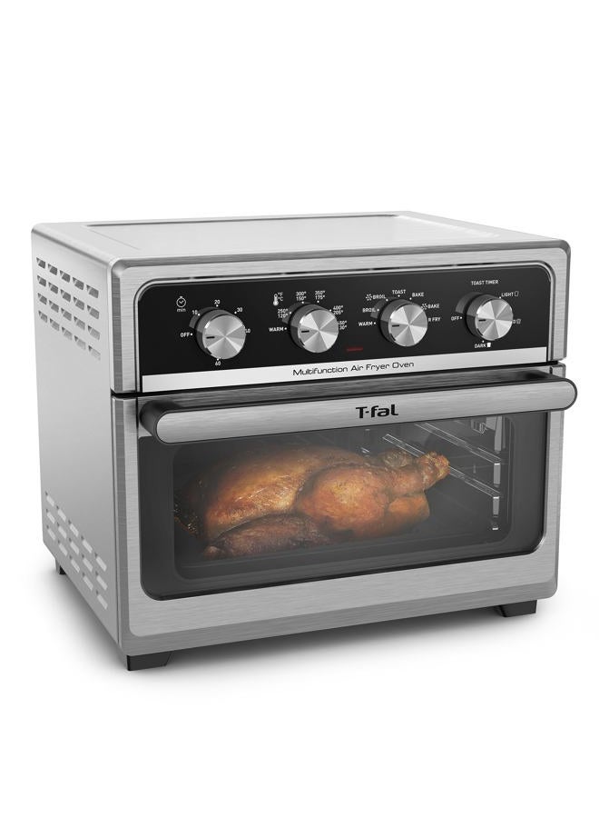 T-fal Tefal 9 in 1 Toaster Oven Air Fryer Combo Stainless Steel Convection Countertop Oven, Fast Heatup, 7 Pound Chicken Capacity, Extra Crispy Results, Toast, Bake, Air Fry, Reheat, Broil - Image 1