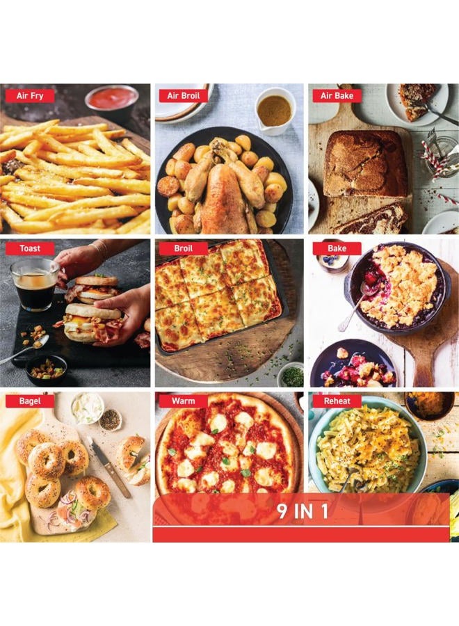 T-fal Tefal 9 in 1 Toaster Oven Air Fryer Combo Stainless Steel Convection Countertop Oven, Fast Heatup, 7 Pound Chicken Capacity, Extra Crispy Results, Toast, Bake, Air Fry, Reheat, Broil - Image 2