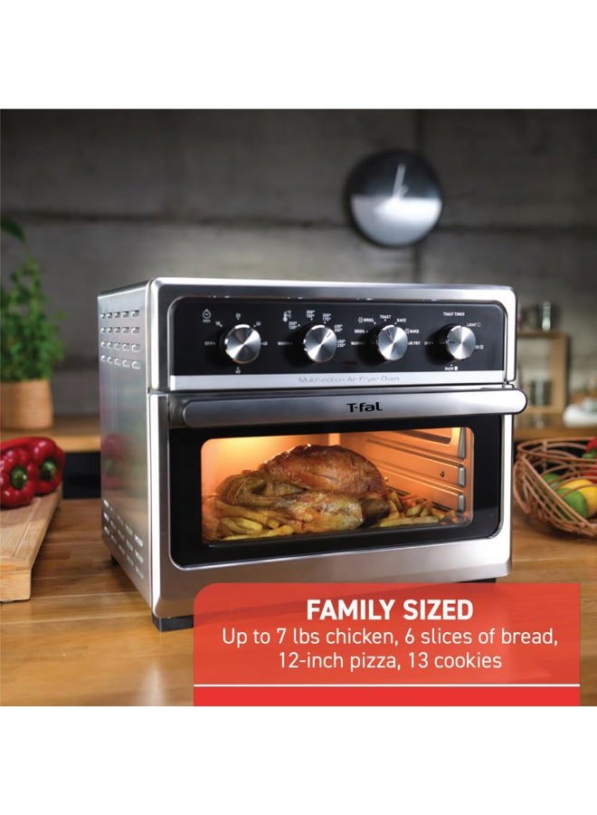 T-fal Tefal 9 in 1 Toaster Oven Air Fryer Combo Stainless Steel Convection Countertop Oven, Fast Heatup, 7 Pound Chicken Capacity, Extra Crispy Results, Toast, Bake, Air Fry, Reheat, Broil - Image 4