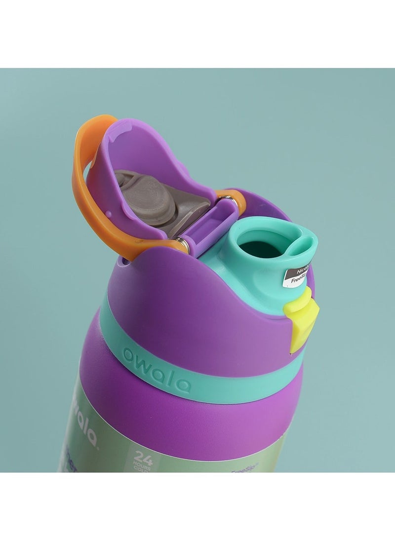 Owala - FreeSip Insulated Stainless Steel Water Bottle With Straw For Sports Travel And School BPA Free Sports Water Bottle(Light Green 32OZ) - Image 1