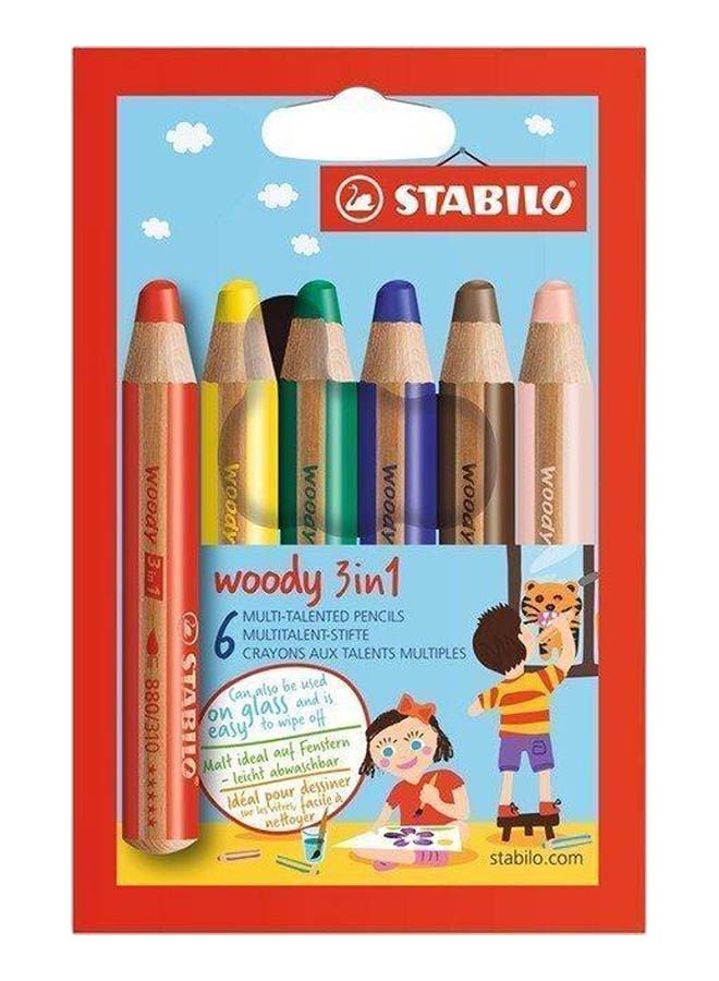 STABILO Wooden Color Set 6 Pcs   Multicolour