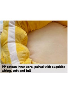 LOKIPA Lazy Sofa Soft Chair Floor Cushion - Thickened & Widened Seat Pad for Comfortable Sitting, Cute Yellow Pillow Cushion with Individual Base Extractable, Suitable for All Kinds of Chairs, Home Decor Gift for Couples, Children, Working People  - Image 5